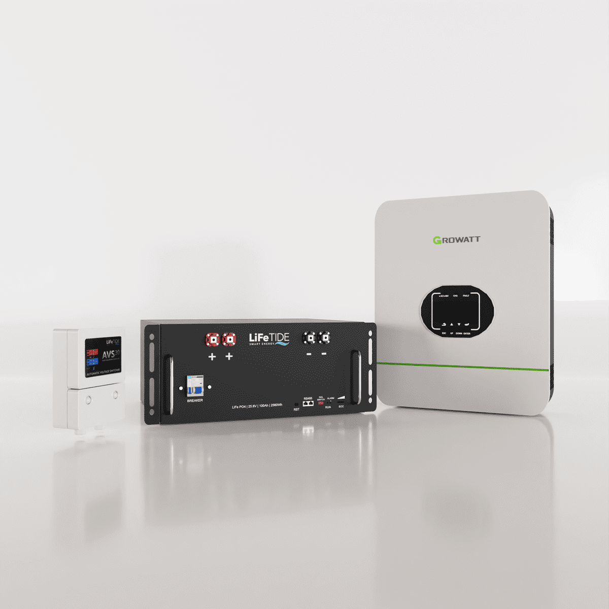 3kW-Load-Shedding-Kit-Growatt-SPF3000TL-Inverter-2560wh-Lithium-Iron-Phosphate-Battery 3kW Growatt Load Shedding Kit. 2560Wh Solar Lithium Battery. 3kW Growatt Inverter for Sale. Battery Backup Kit