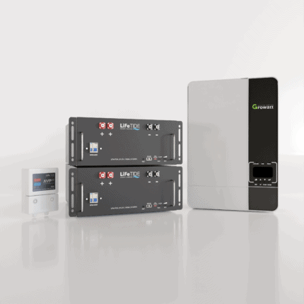 5kW Growatt Load Shedding Kit. 2x 5120Wh Solar Lithium Battery. Growatt SPF5000 ES Inverter for Sale. Battery Backup Kit