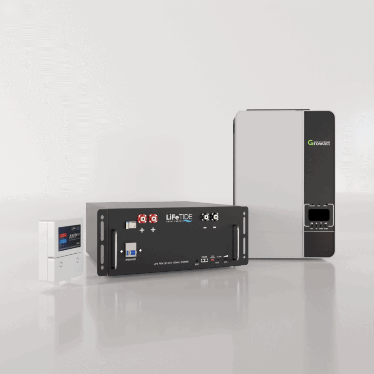 5kW Growatt Load Shedding Kit. 5120Wh LiFePO4 Battery. Growatt SPF5000 ES Inverter for Sale. Battery Backup Kit