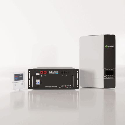 5kW Growatt Load Shedding Kit. 5120Wh Solar Lithium Battery. Growatt SPF5000 ES Inverter for Sale. Battery Backup Kit