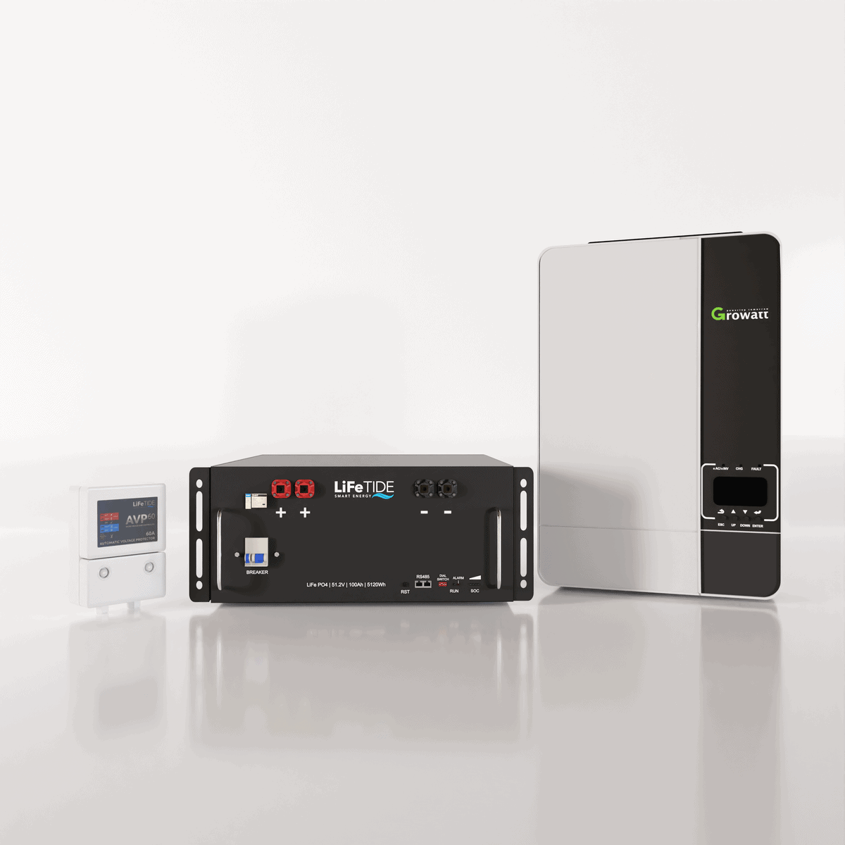 5kw-Battery-Backup-Kit-Growatt-SPF-5000-ES-Inverter-5120wh-lithium-iron-battery-Load-Shedding-Kit-South-Africa 5kW Growatt Load Shedding Kit. 5120Wh Solar Lithium Battery. Growatt SPF5000 ES Inverter for Sale. Battery Backup Kit