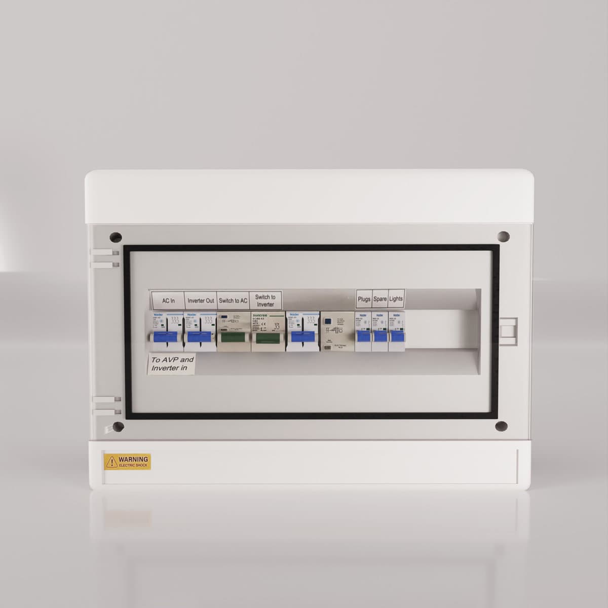 Solar-System-Distribution-Board DB Board. Distribution Board for Solar. AC Essentials Distribution Box