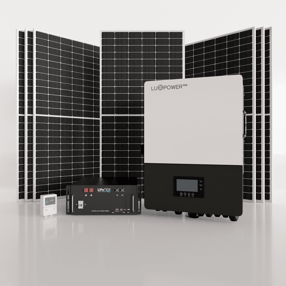 10kW-LuxPower-Solar-System-5120Wh-LifePO4-Batter-460W-JA-Solar-Panels 10kW LuxPower Load Shedding Solution Kit. 5kW Lithium Battery for Solar. LuxPower Hybrid Inverter. Hybrid Backup Kit for Sale South Africa.