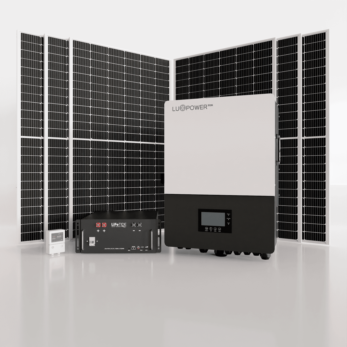 10kW-LuxPower-Solar-System-512Wh-Battery-565W-JA-Solar-Panels 10kW LuxPower Solar System. 5120Wh LiFePO4 Battery for Solar. LuxPower Hybrid Inverter. 6x 565W JA Solar Panels. Hybrid Solar System for Sale South Africa.