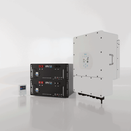 Deye 12kW Load Shedding Solution Kit. 2x 5120Wh LiFePO4 Batteries for Solar. Deye Hybrid Inverter. Hybrid Backup Kit for Sale South Africa.