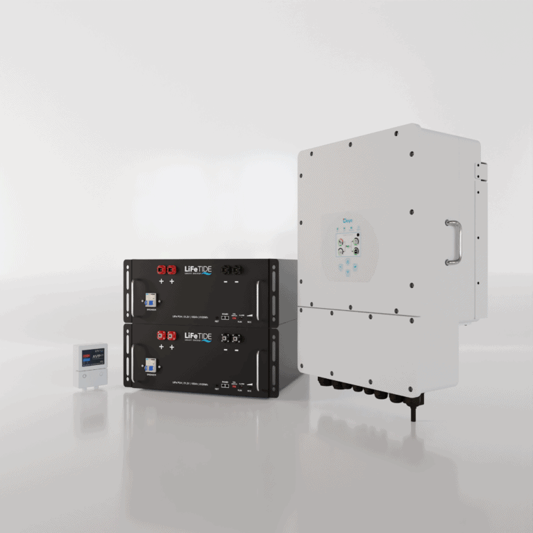 Deye 12kW Load Shedding Solution Kit. 2x 5120Wh LiFePO4 Batteries for Solar. Deye Hybrid Inverter. Hybrid Backup Kit for Sale South Africa.