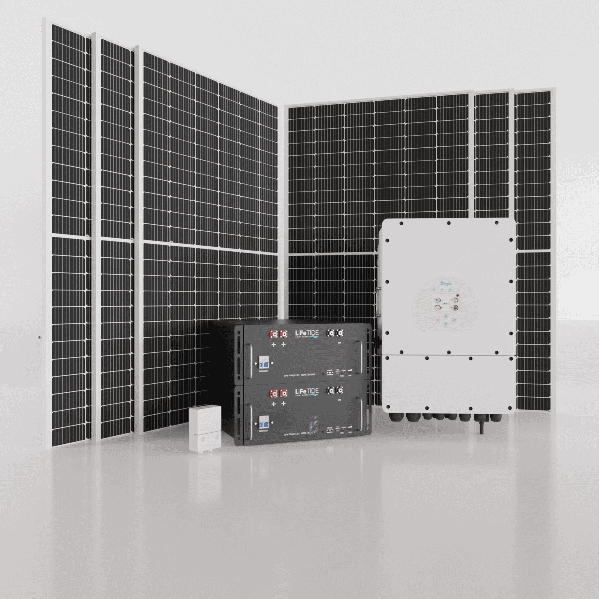 12kW-Deye-Solar-System-5120Wh-LiFePO4-Batteries-565W-JA-Solar-Panels-South-Africa 12kW Deye Solar System. 2x 5120Wh LiFePO4 Batteries for Solar. Deye Hybrid Inverter. 6x 565W BiFacial JA Solar Panels. Hybrid Solar System for Sale South Africa.