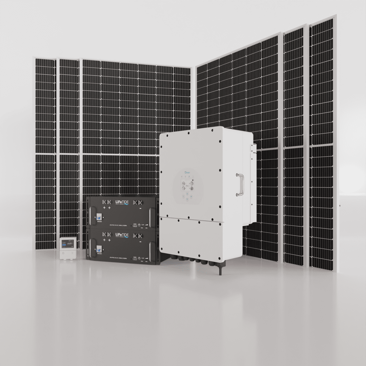 12kW-Deye-Solar-System-for-Sale-5120Wh-LiFePO4-Batteries-565W-JA-Solar-Panels 12kW Deye Solar System. 2x 5120Wh Lithium Batteries for Solar LiFePO4. Deye Hybrid Inverter. 6x 565W BiFacial JA Solar Panels. Hybrid Solar System for Sale South Africa.
