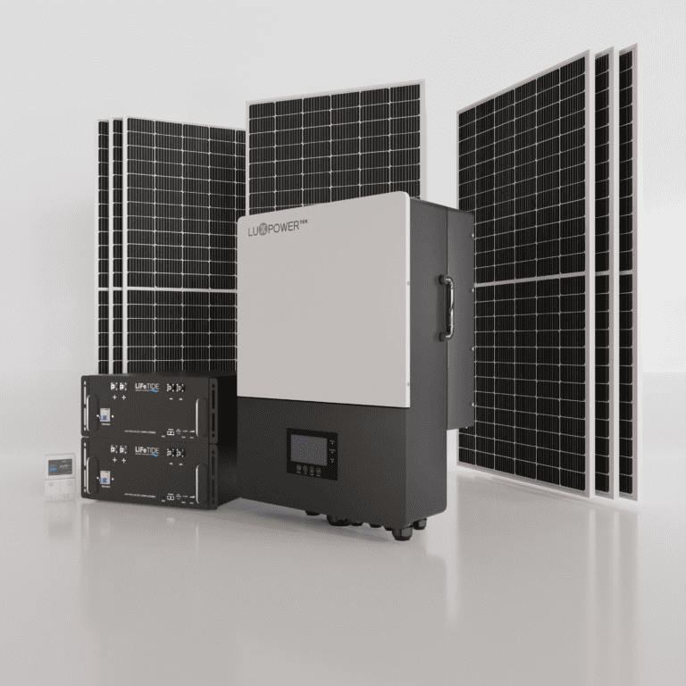 12kW LuxPower Solar System. 2x 5120Wh Lithium Batteries for Solar LiFePO4. LuxPower Hybrid Inverter. 7x 460W JA Solar Panels. Hybrid Solar System for Sale South Africa.