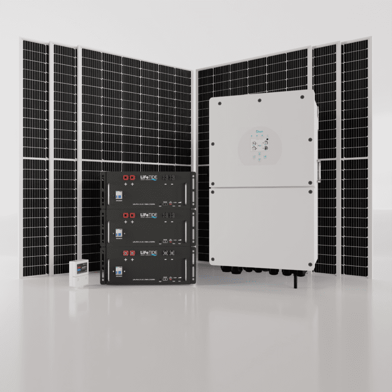 16kW Deye Hybrid Solar System. 3x 5120Wh Lithium Batteries. Deye Hybrid Inverter for Sale. 6x 565W BiFacial JA Solar Panels.