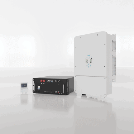 5kW Deye Load Shedding Kit. 5120Wh Lithium Phosphate Battery for Solar. Deye Hybrid Inverter. Hybrid Backup Kit for Sale South Africa.