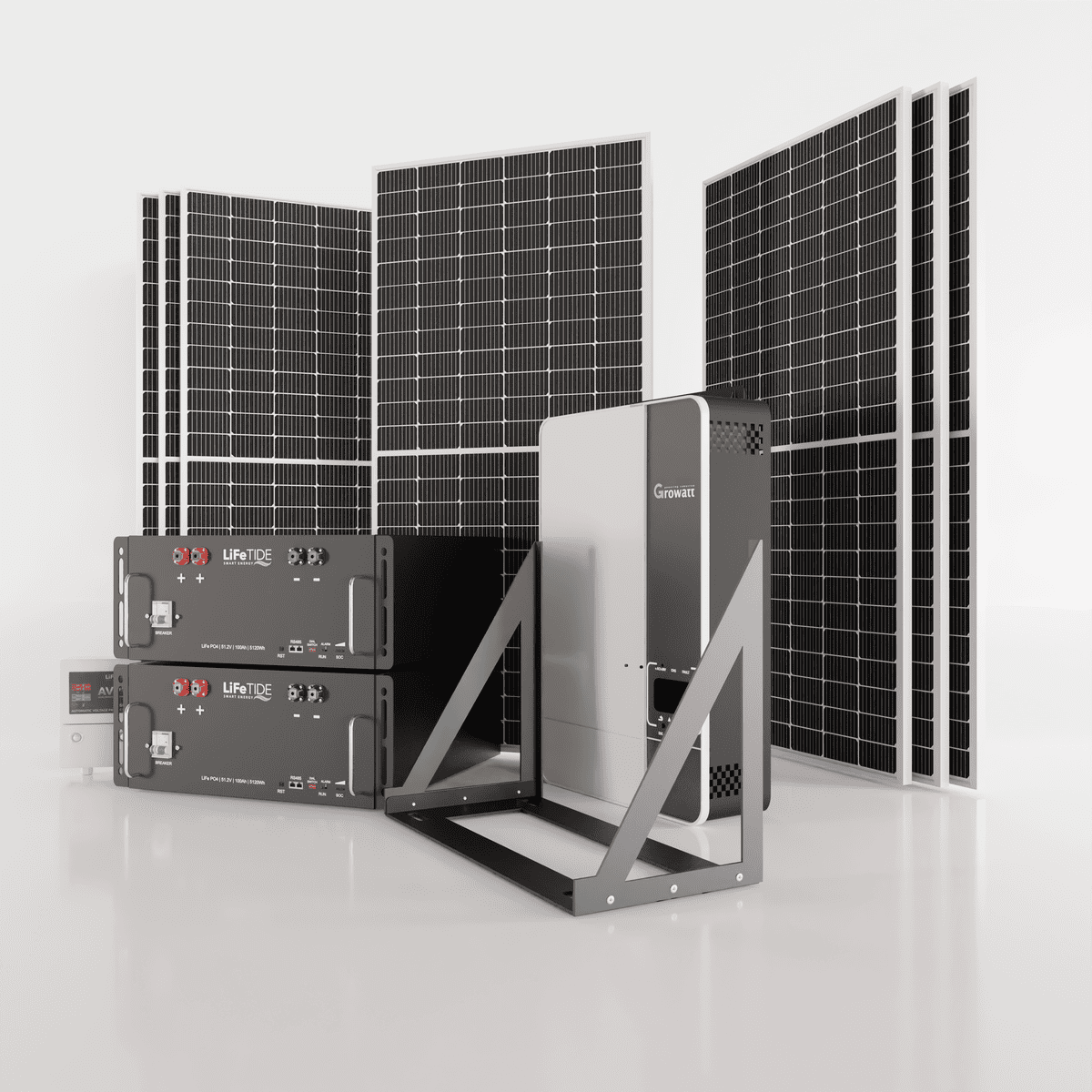 5kW Growatt Solar System with 2 Lithium Iron Batteries and JA Solar Panels 5kW Growatt Solar System. 5120Wh Lithium Battery for Solar LiFePO4. Growatt Inverter. 7x 460W JA Solar Panels. Solar System for Sale South Africa.