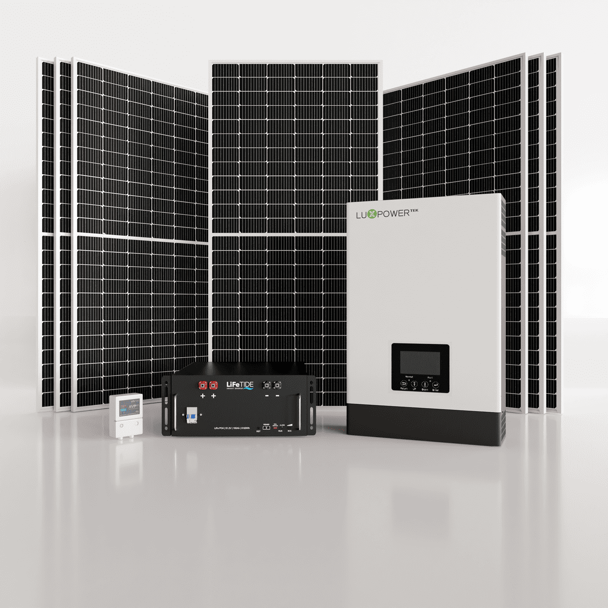 5kW-LuxPower-Solar-System-5120Wh-Battery-460W-JA-Solar-Panels 5kW LuxPower Solar System. 5kW Lithium Battery for Solar. LuxPower Inverter. 7x 460W JA Solar Panels. Solar System for Sale South Africa.