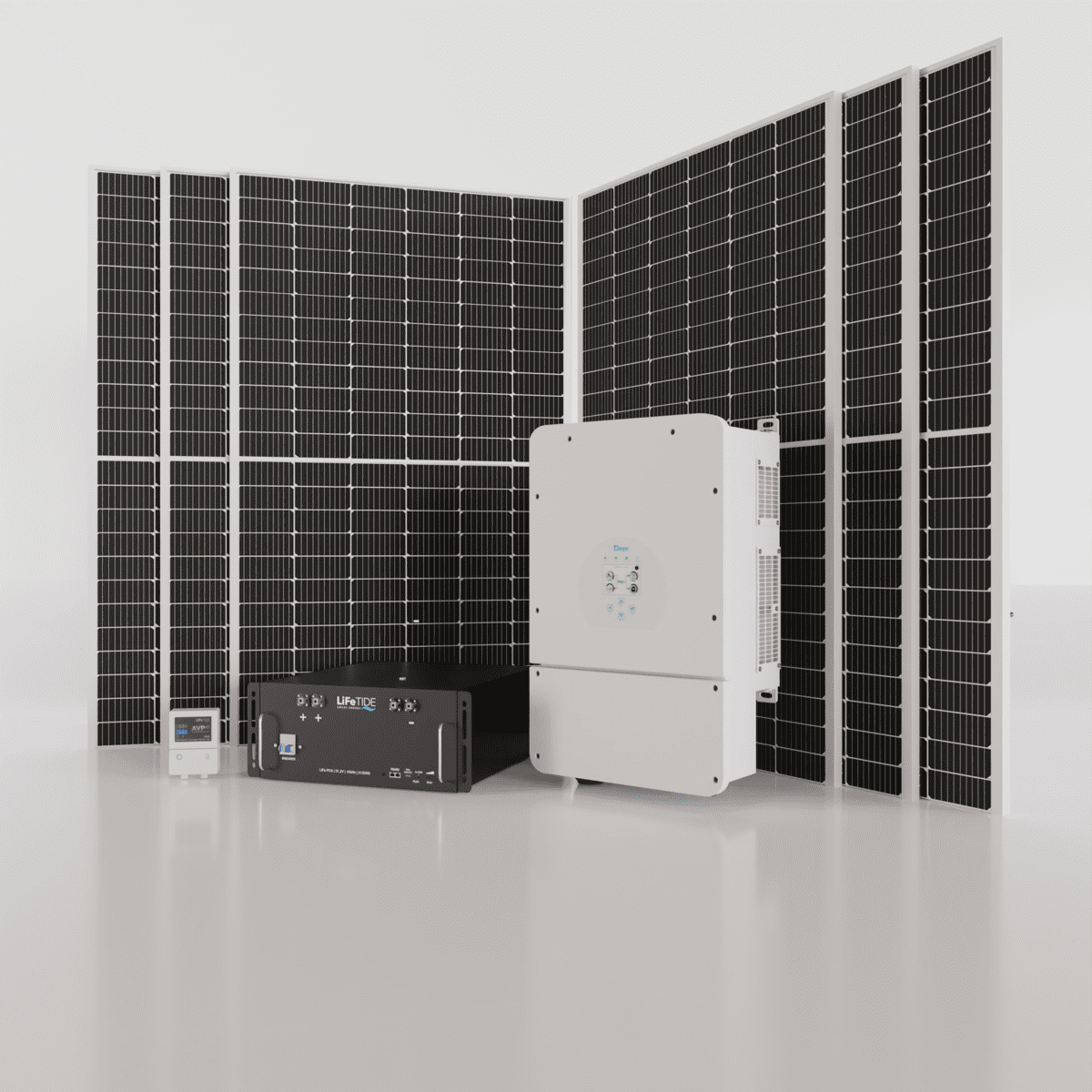 5kw-Deye-Solar-System-for-Sale 5kW Deye Solar System. 5120Wh Lithium Battery for Solar LiFePO4. Deye Hybrid Inverter. 6x 565W BiFacial JA Solar Panels. Hybrid Solar System for Sale South Africa.