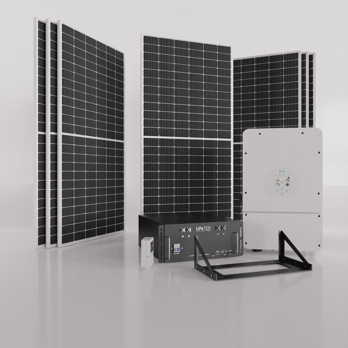 5kw Deye Solar System with Battery and JA Solar Panels South Africa Deye 5kW Solar System. 5120Wh Lithium Battery for Solar. Deye Inverter for Sale. 7x 460W JA Solar Panels. Hybrid Solar System for Sale South Africa.