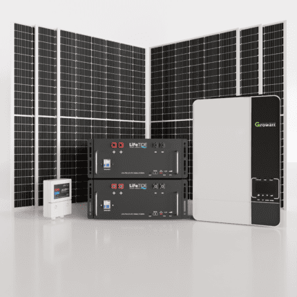 5kW Growatt Solar System. 2x 5120Wh Lithium Iron Phosphate Batteries for Solar. Growatt Inverter. 6x 565W BiFacial JA Solar Panels. Solar System for Sale South Africa.