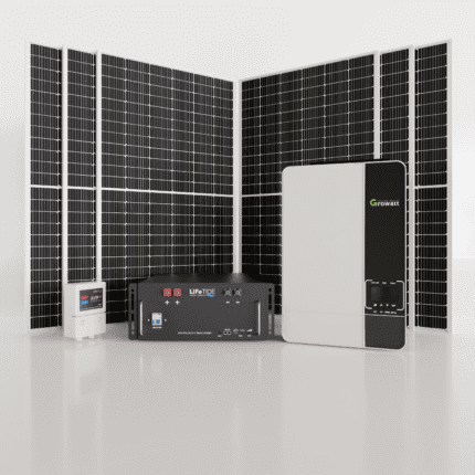 5kW Growatt Solar System. 5kW Lithium Battery for Solar 100ah. Growatt Inverter. 6x 565W BiFacial JA Solar Panels. Solar System for Sale South Africa.