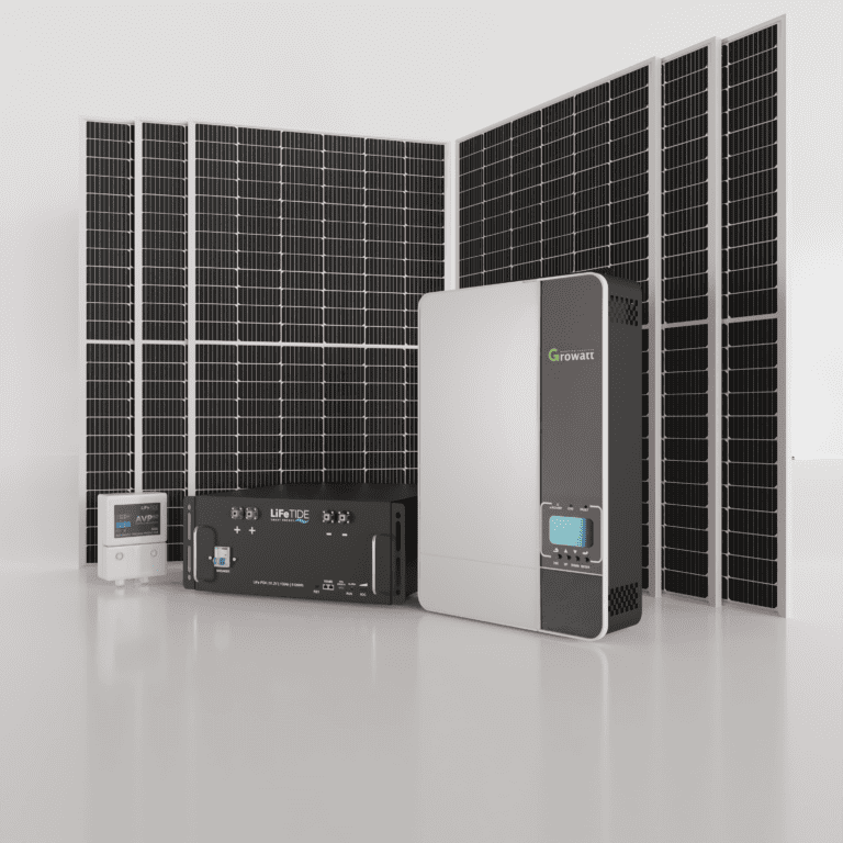 5kW Growatt Solar System. 5120Wh LiFePO4 Battery for Solar. Growatt Inverter. 6x 565W BiFacial JA Solar Panels. Solar System for Sale South Africa.