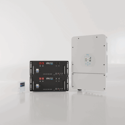 8kW Deye Load Shedding Kit. 2x 5kW Lithium Batteries for Solar. Deye Hybrid Inverter. Hybrid Backup Kit for Sale South Africa.