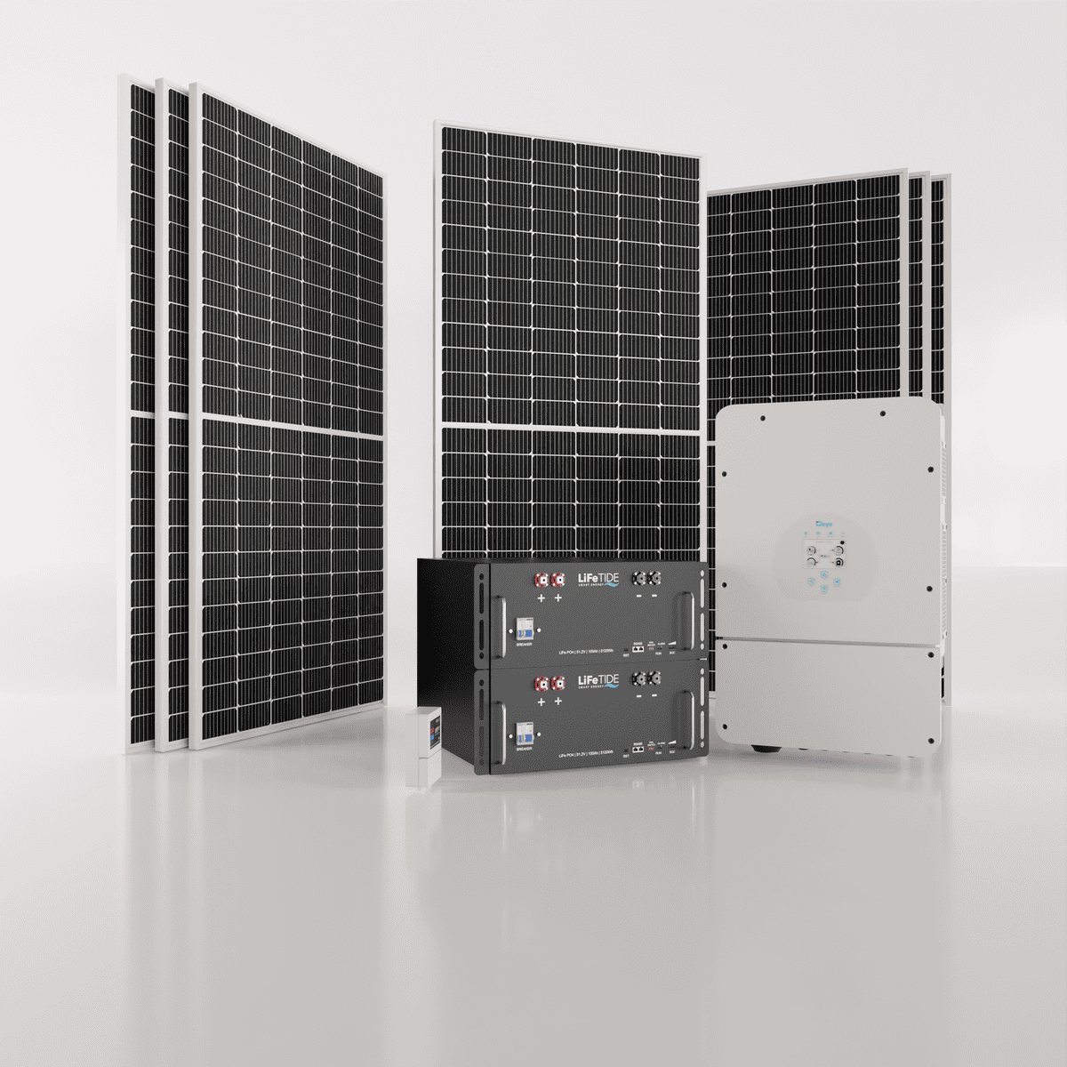 8kW-Deye-Solar-System-for-Sale-2x-5120Wh-Lithium-Phosphate-Batteries-Hybrid-Inverter-460W-JA-Solar-Panels 8kW Deye Solar System. 2x 5120Wh Lithium Batteries for Solar. Deye Hybrid Inverter. 7x 460W JA Solar Panels. Solar System for Sale South Africa.