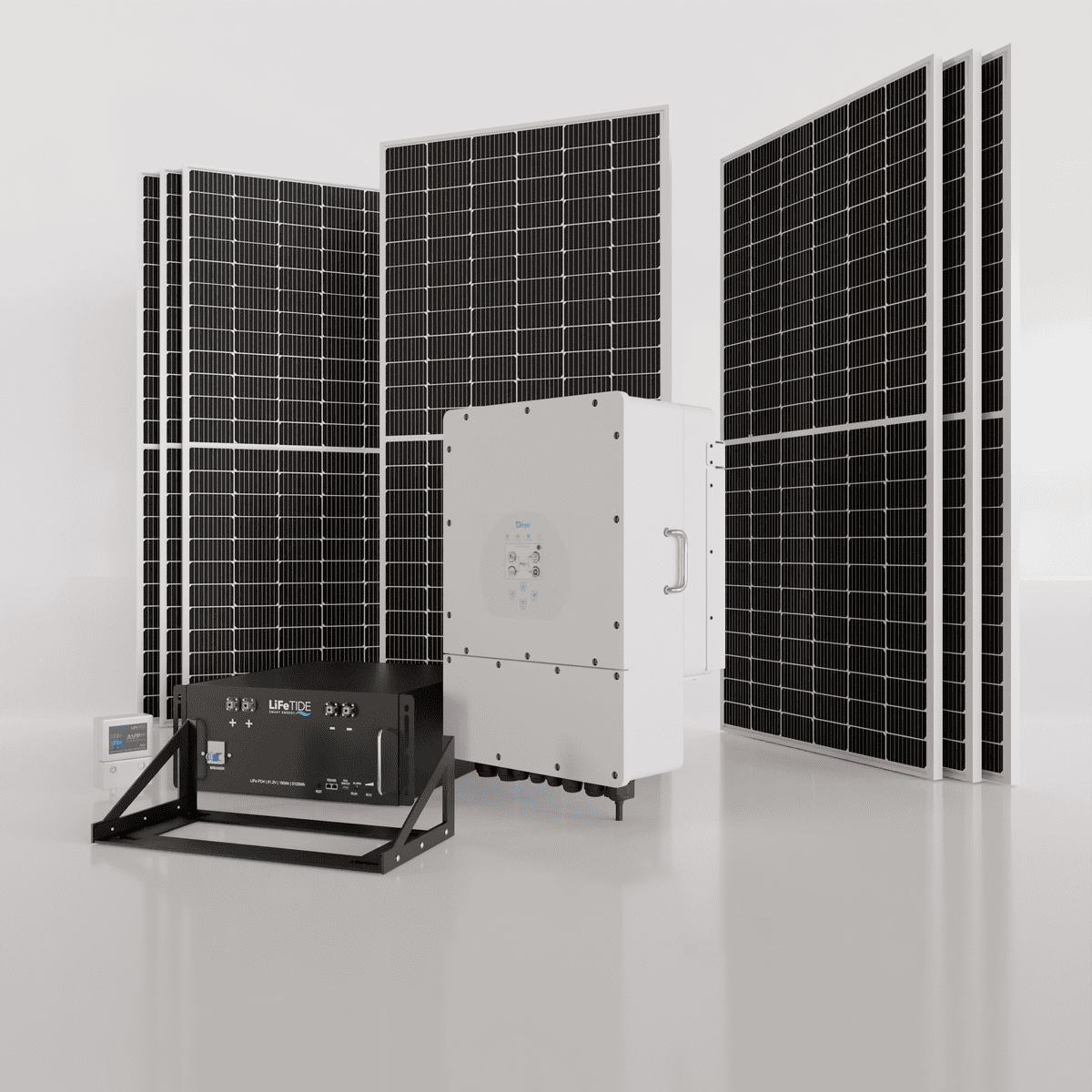 8kw Deye Solar System with Battery and JA Solar Panels Deye 8kW Solar System. 2x 5120Wh Lithium Batteries for Solar. Deye Inverter for Sale. 7x 460W JA Solar Panels. Hybrid Solar System for Sale South Africa.