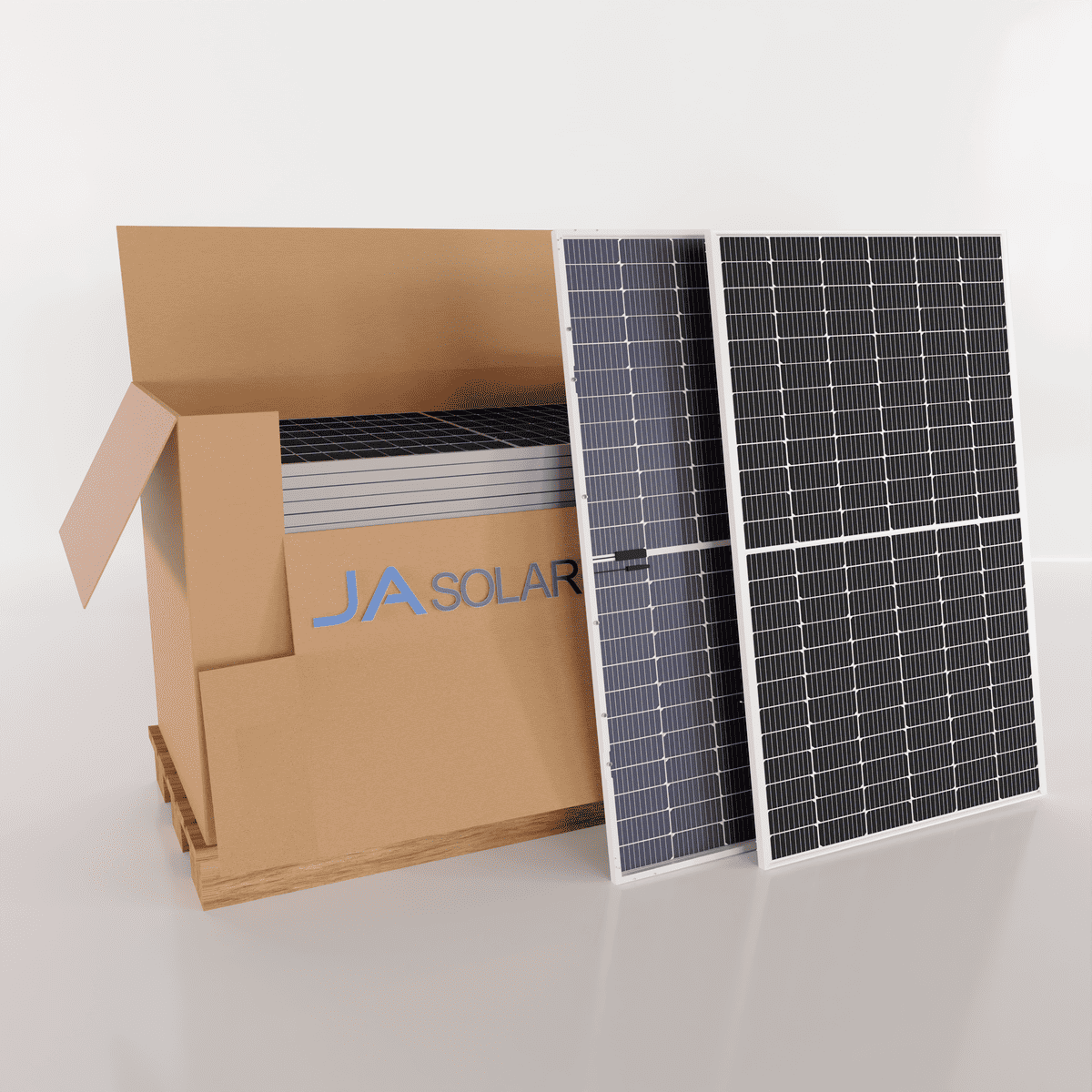 JASOLAR 565 PALETTE 36x 565W JA Solar Panel. Pallet of JA Solar Panels for Sale. Bulk Solar Panels