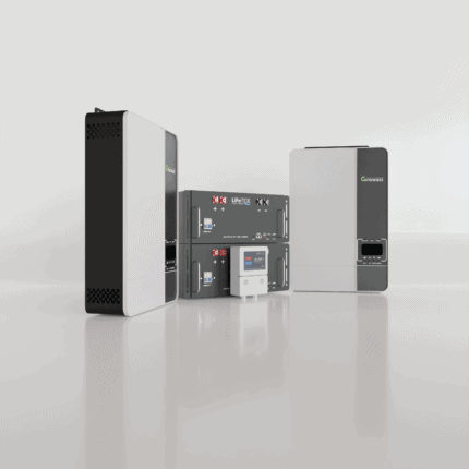 10kW Growatt Load Shedding Solution. 2x 5120Wh Lithium Batteries LiFePO4. 2x Growatt SPF5000 ES Inverter for Sale.