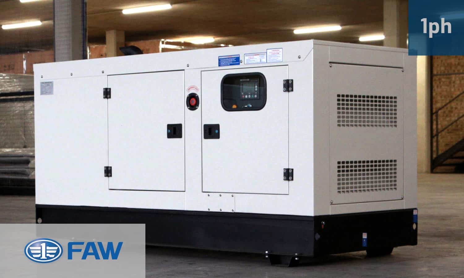 FAW-Diesel-Generator-FAW-20KVA-SINGLE-PHASE-GKOS-22 20kVa FAW Diesel Generator for Sale in South Africa. FAW Generator Prices. GKOS-22. Silent Generator. Single Phase