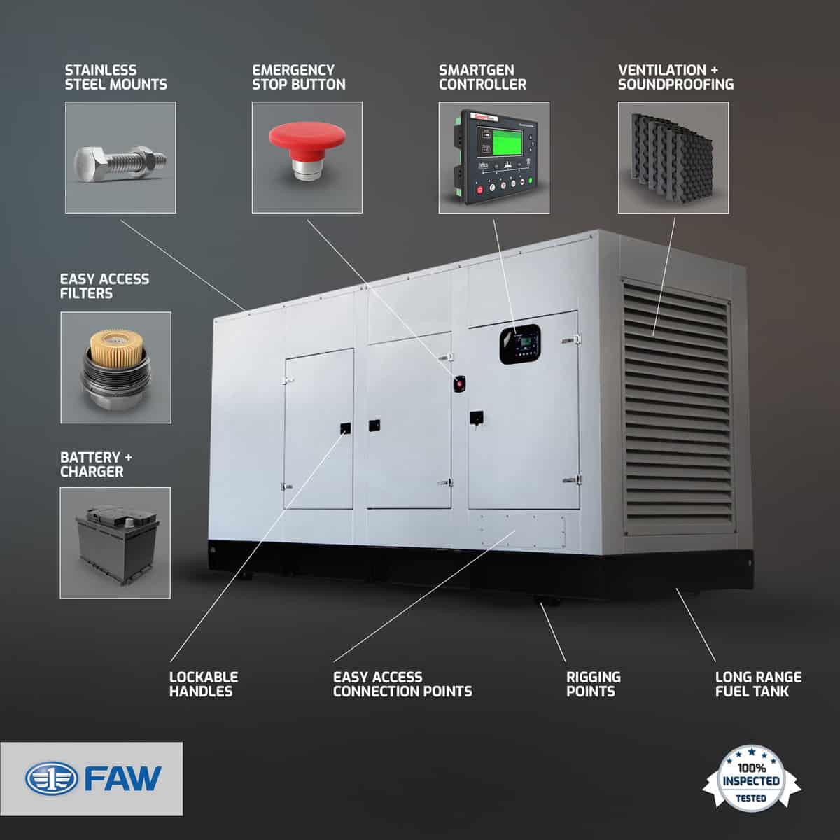 FAW Diesel Generators for Sale. Silent Generator. Generator Prices. Generators for Sale South Africa.