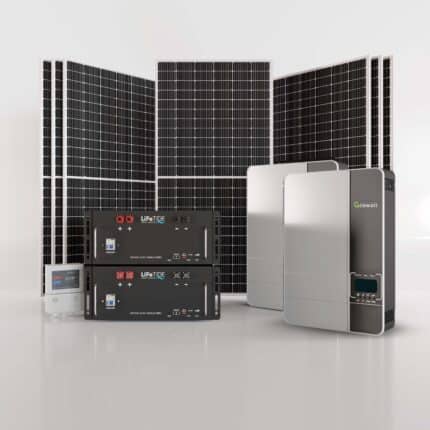 12kW Growatt Solar System | 2x LiFePO4 Battery | 5x 460W/465W Solar Panels