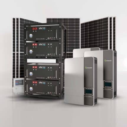 18kW Growatt Solar System | 5x 460W/465W Solar Panels | 4x LiFePO4 Battery | Battery Cabinet